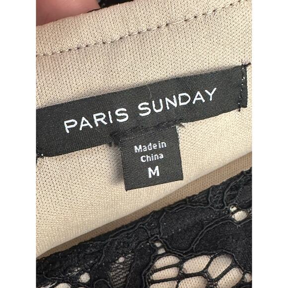 Paris Sunday black lace lined pleated mini skirt size Medium - Picture 3 of 12